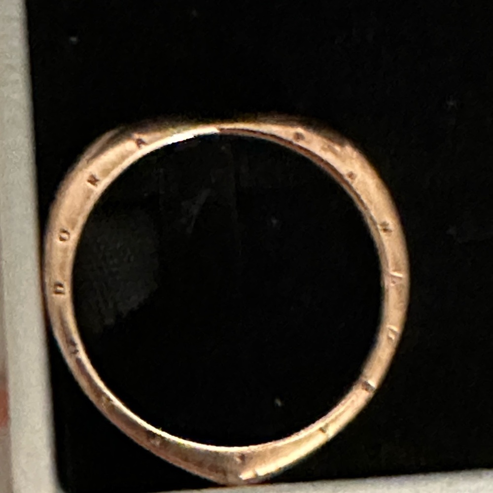 582 – Pandora heart shaped ring in a rose gold ￼